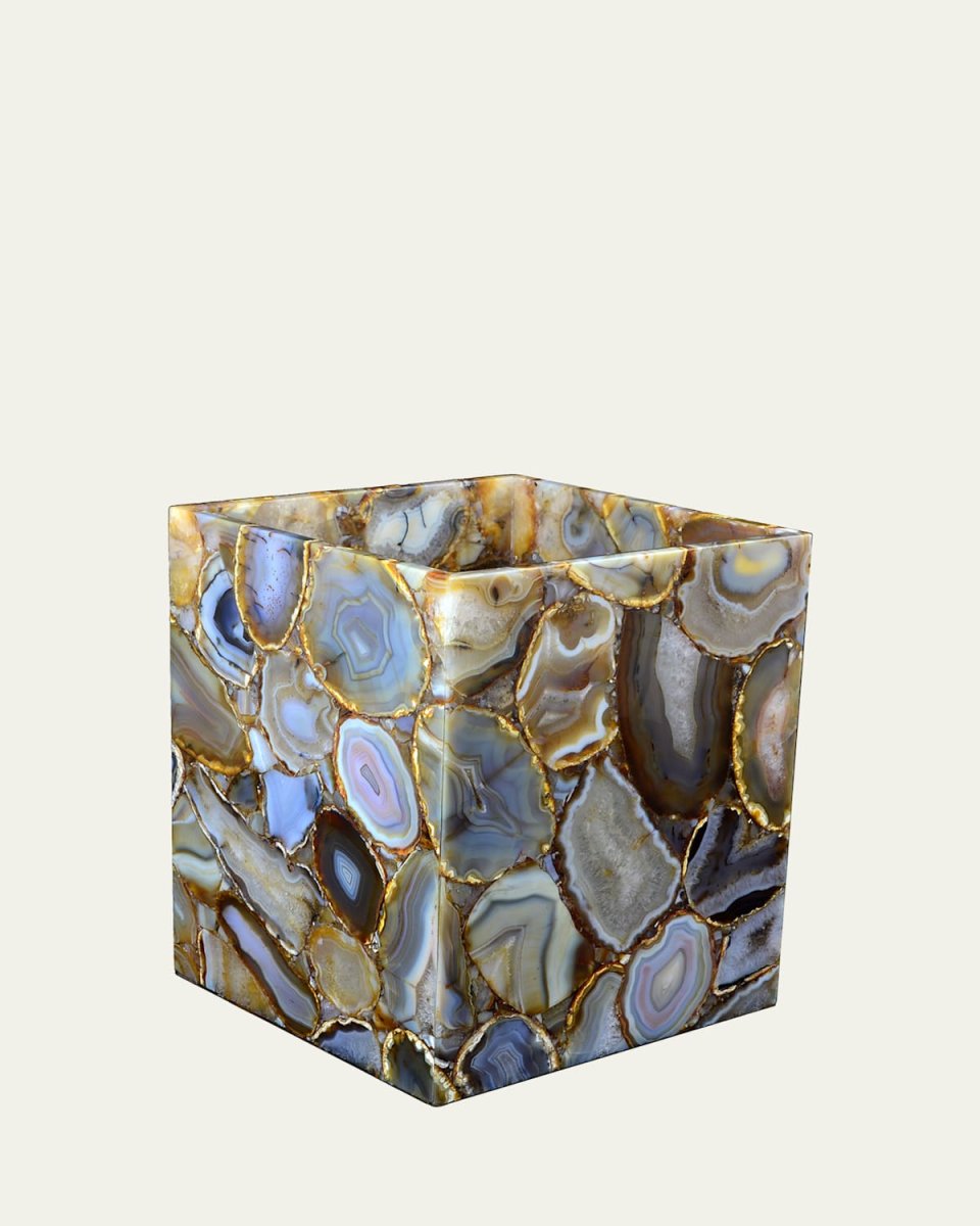 Taj Agate Wastebasket